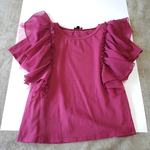 Ontwelfth Tops - Ontwelfth Ruffle Sleeve Top
